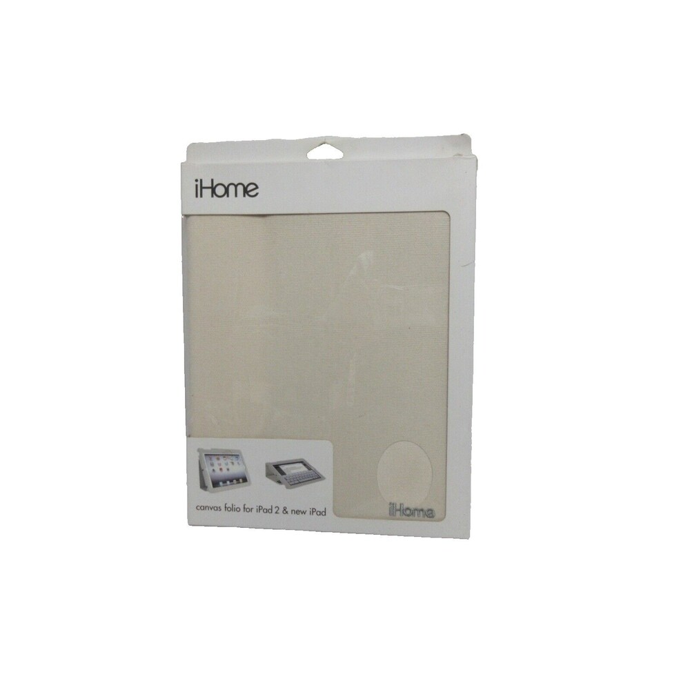 i Home Slim Fit Canvas Folio Case for iPad 2&new Ipad Beige with smart function